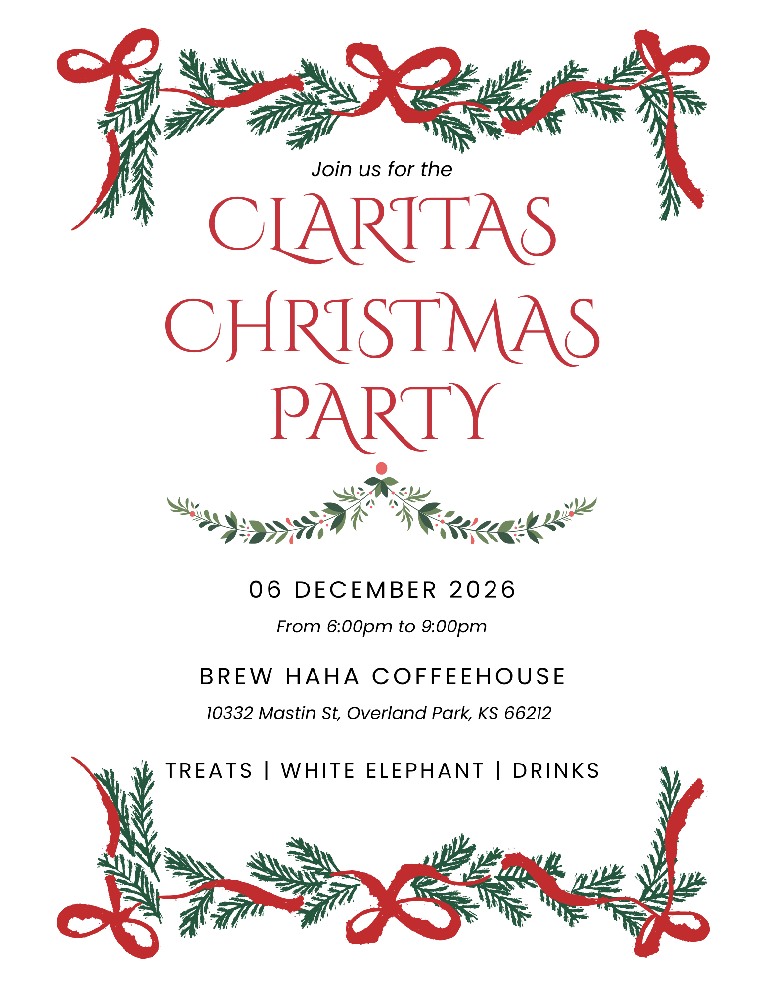 Annual Claritas Christmas Party banner