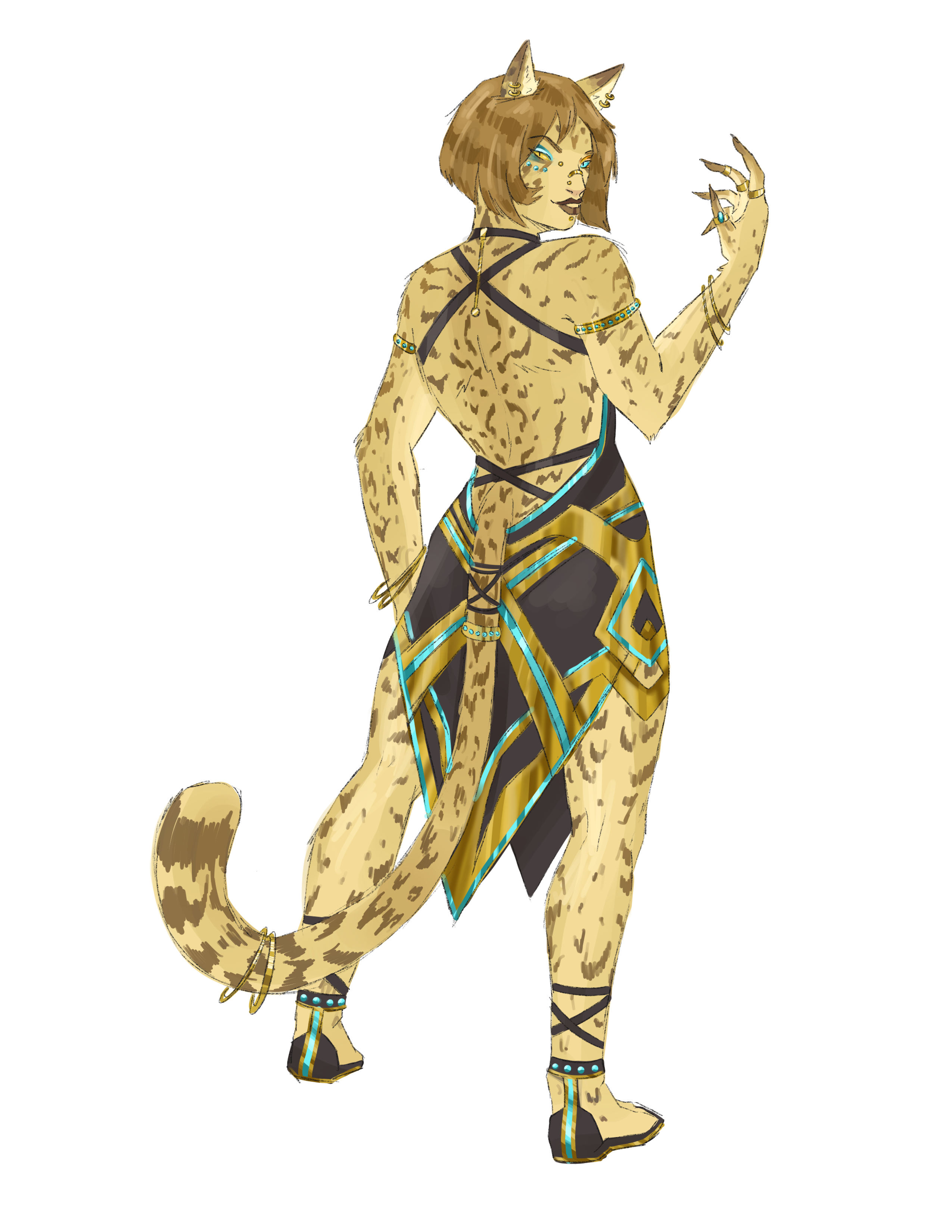 Concept art illustrating Catdrah typical appearance.