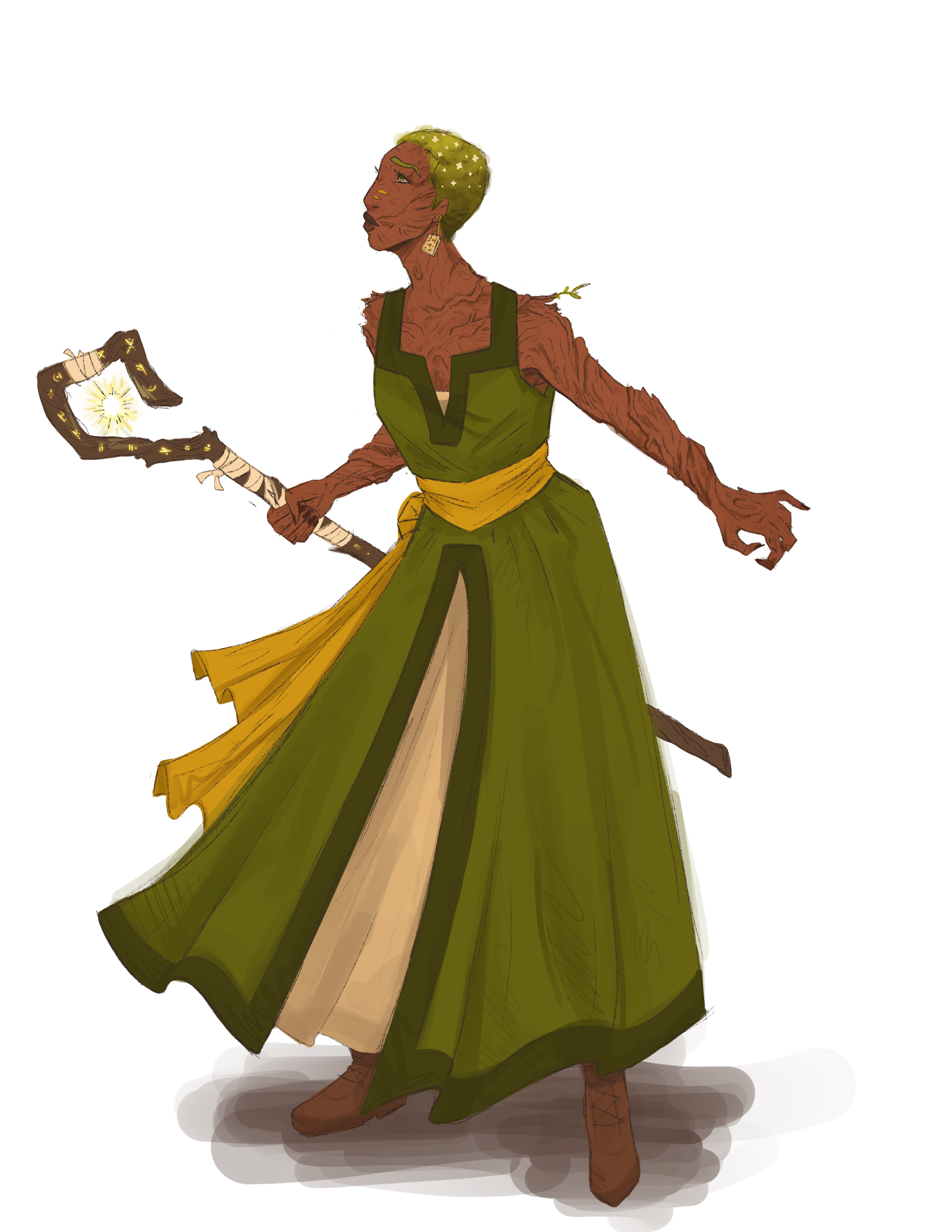 Concept art illustrating Dryad typical appearance.