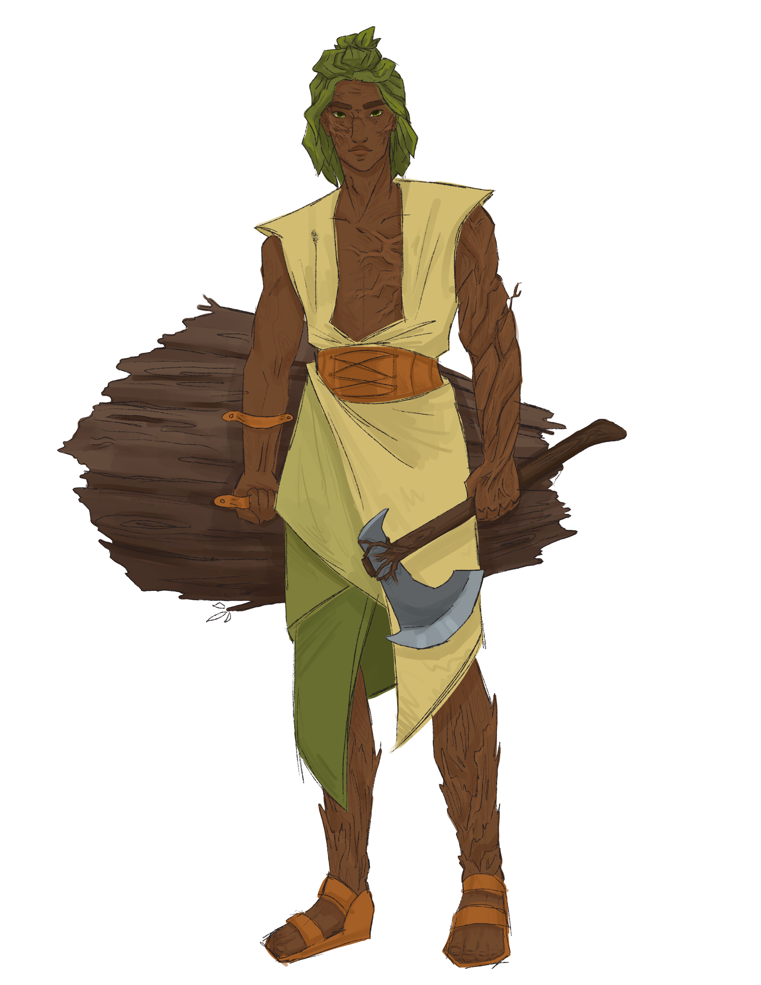 Concept art illustrating Dryad typical appearance.