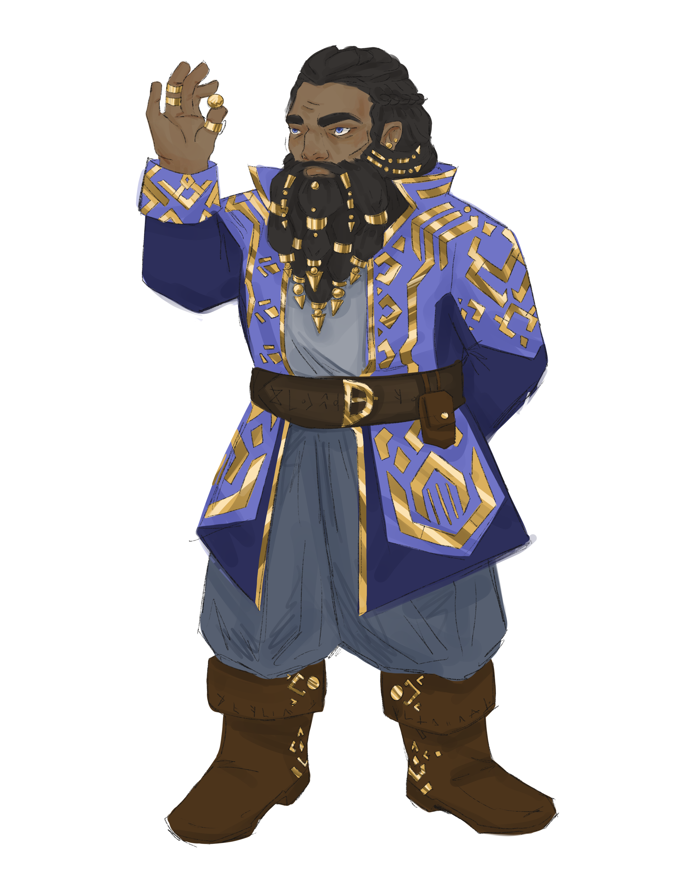 Concept art illustrating Dwarf typical appearance.
