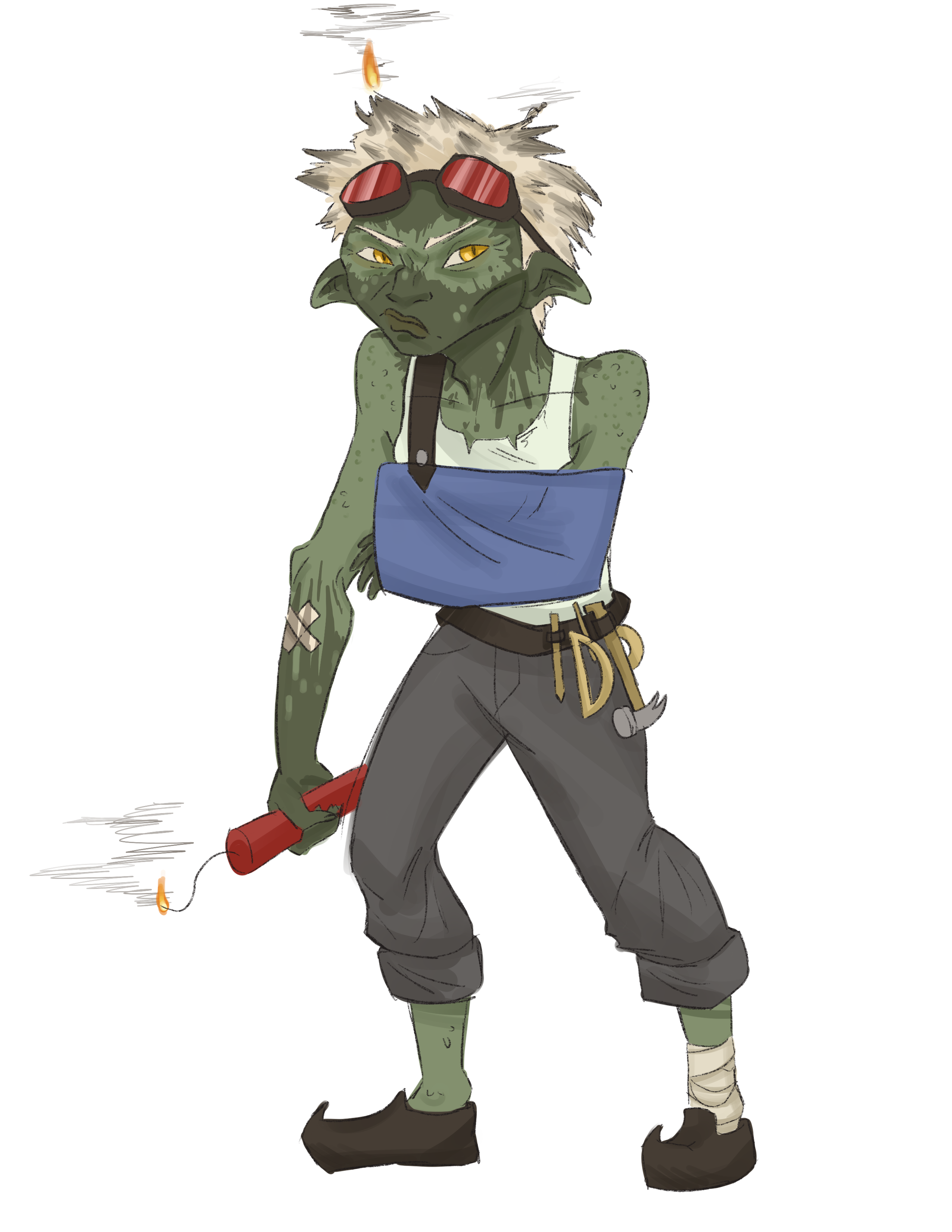 Concept art illustrating Goblin typical appearance.