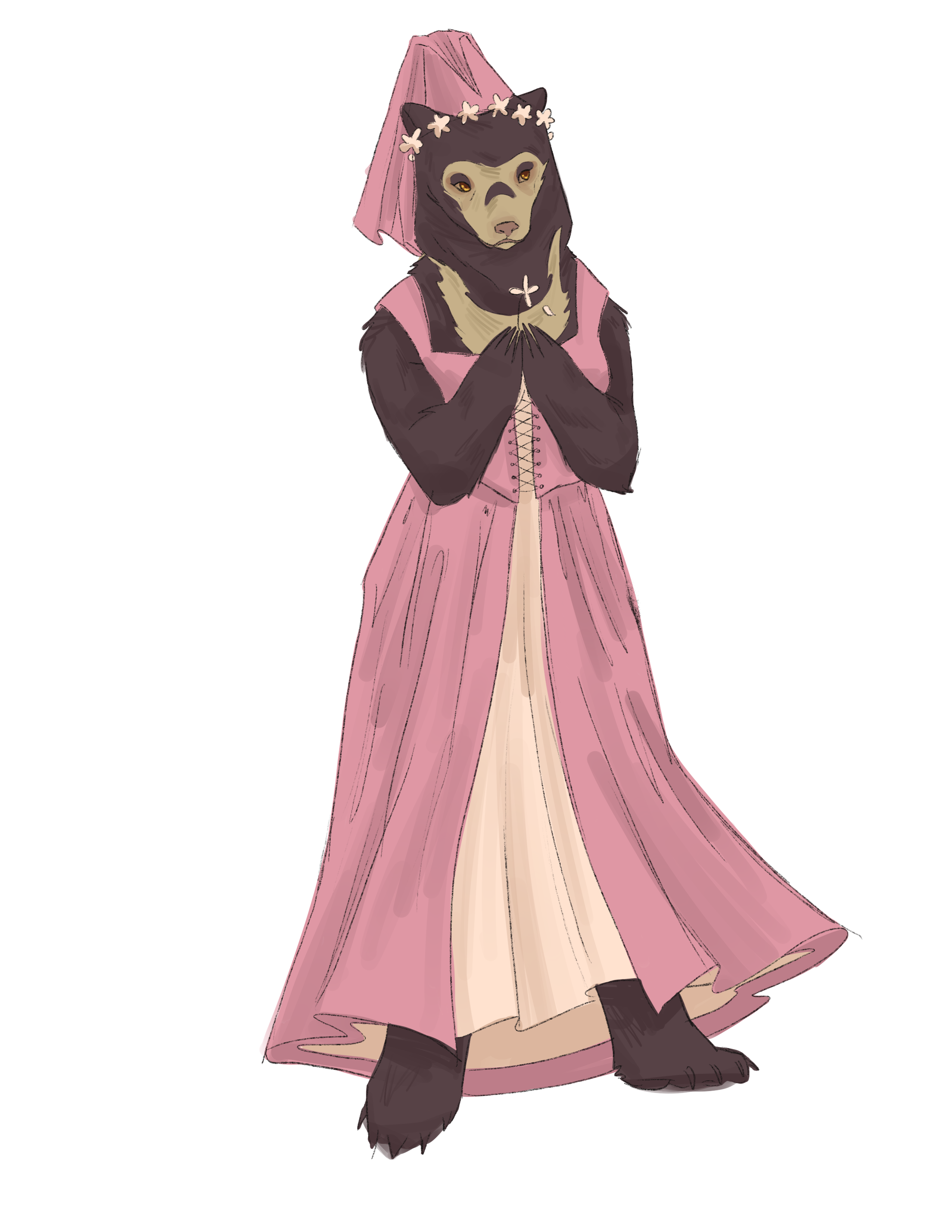 Concept art illustrating Yo-Na typical appearance.